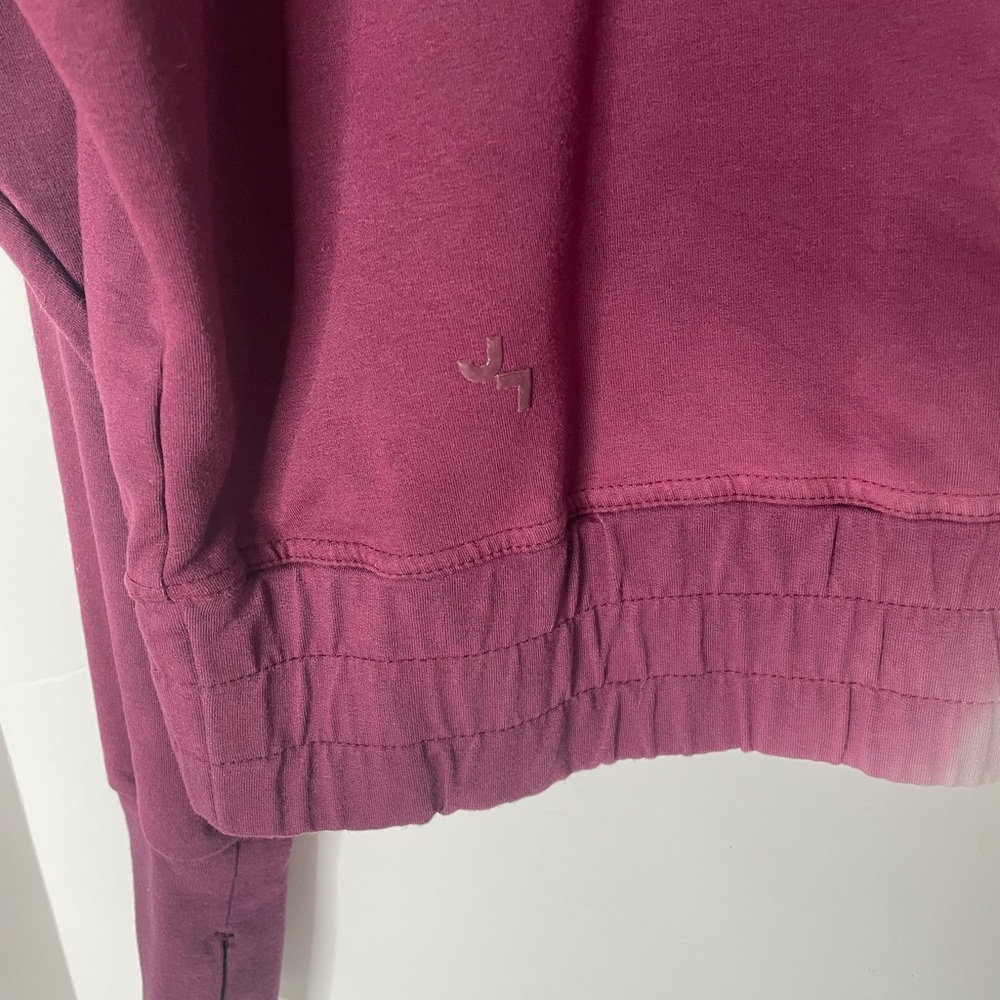 Joy Lab Women's Purple Tie Dye French Terry Cropped Fit Sweatshirt Sz M - Picture 10 of 10